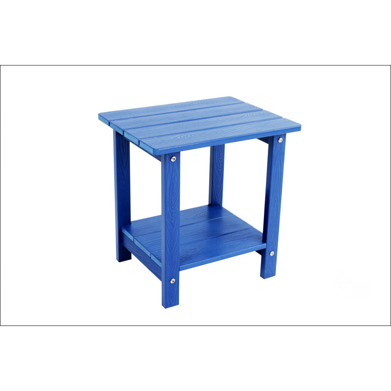 Table d'appoint en bois imitation bois, simple mais texturée pour les pique-niques en plein air et l'utilisation quotidienne.