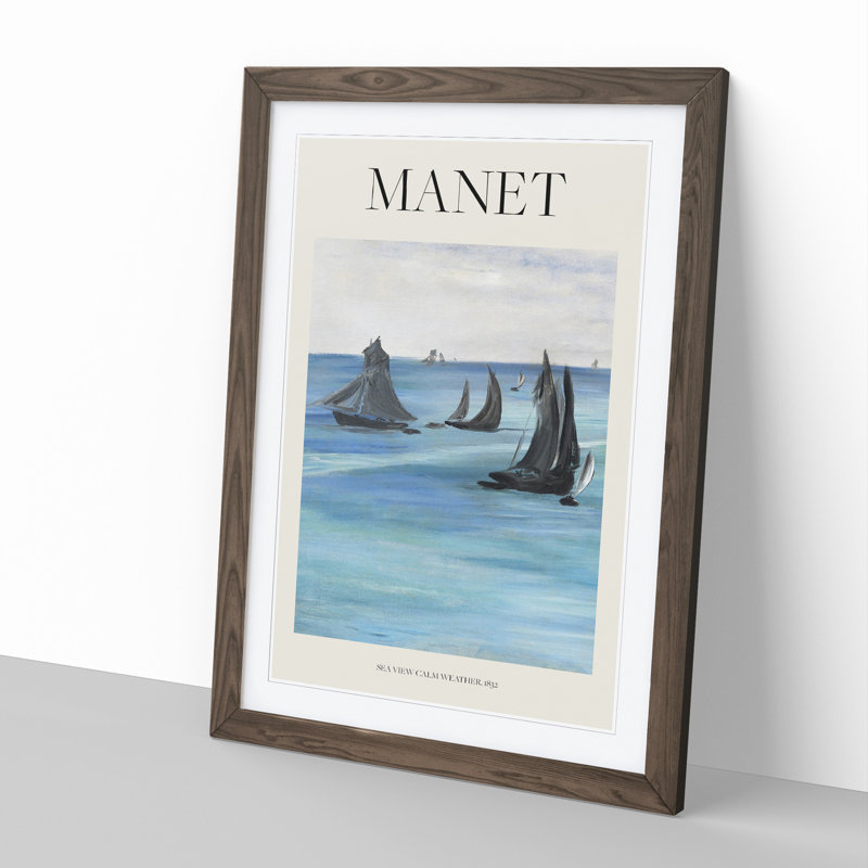 Sea View, Calm Weather by Edouard Manet - Picture Frame Graphic Art, 65cm H x 48cm W x 2cm D