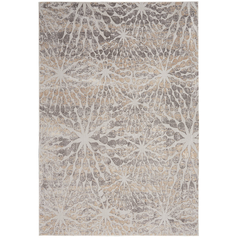 Tapis beige / gris Laleia, Rectangle 3 pi 11 po x 5 pi 11 po