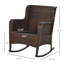 Chaise berçante d'extérieur en métal avec coussins-1531287951