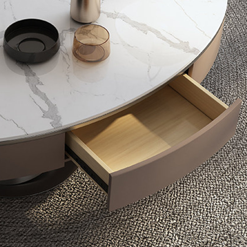 Table basse ovale de luxe italienne légère, H 15 po x L 59 po x l 31,5 po