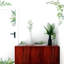 Adhésif décoratif plantes vertes - vert - 2 feuilles / vinyle amovible / vignes, branches et feuilles