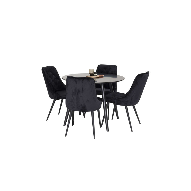 Midhurst 4 - Person Dining Set, Black