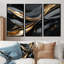 Captivating Gold and Black Marble IV - Abstract Modern Waves, impression d'art mural-107213334-107213342