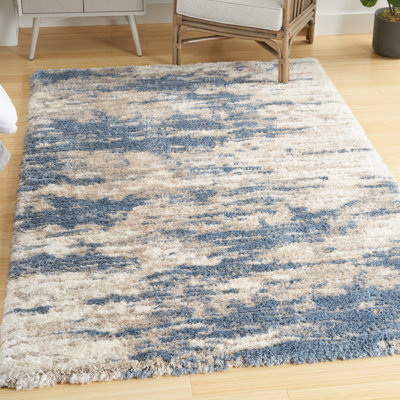 Tapis ivoire / bleu Milone Dreamy
