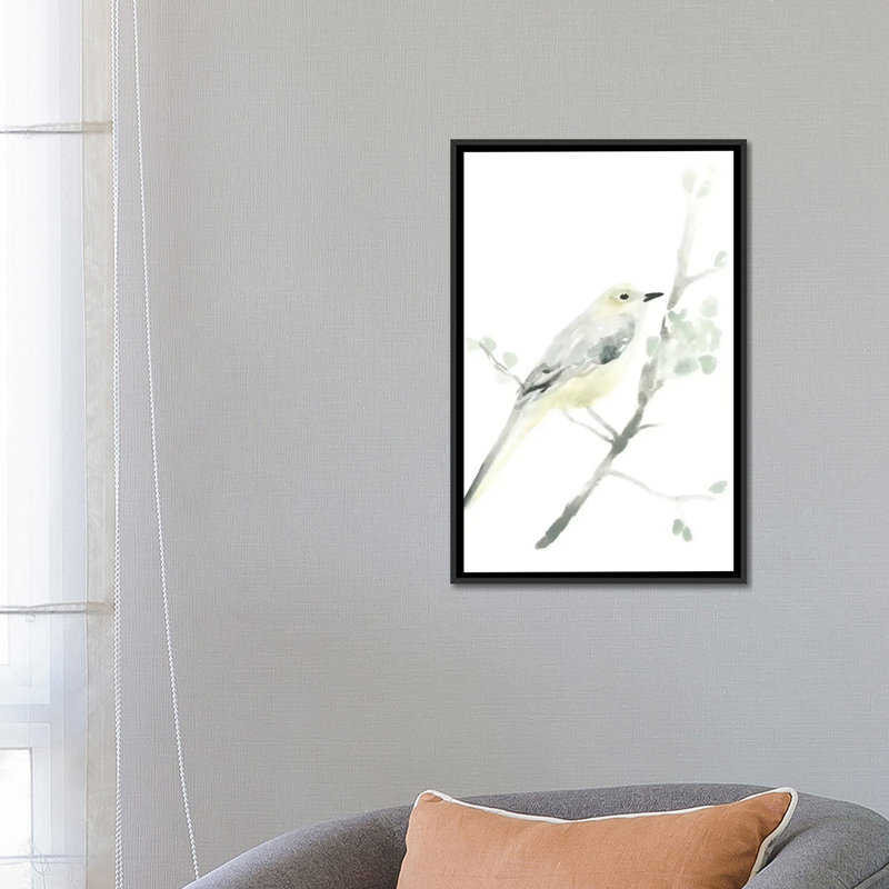 « aviaire expositions ii », reproduction sur toile, H 26 po x l 18 po x P 1,5 po, Toile avec cadre noir, Pas de tapis