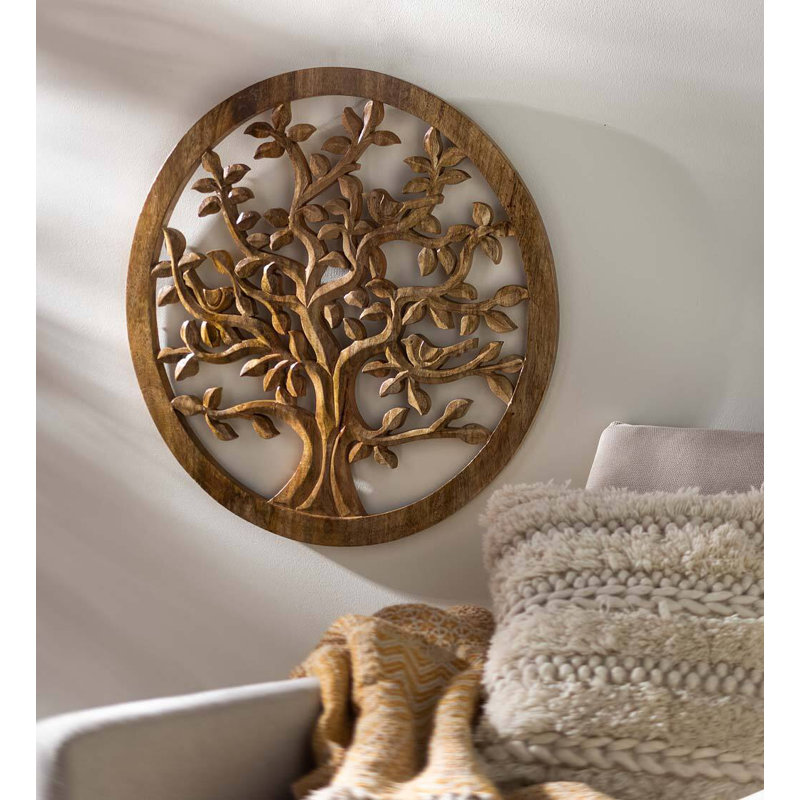 Wooden Carved Tree Of Life Wall Art
