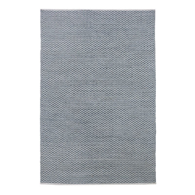 Chevron Area Rug in Deep Ocean Blue
