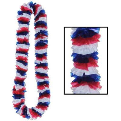 Leis en polyester patriotique Soft-Twist