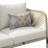 Aluminum & Wicker Outdoor Sofa With Cushions & Sunbrella Pillows-1455815883-1455815895