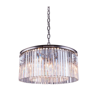 Lustre cylindrique unique à 8 lumières Yazmin