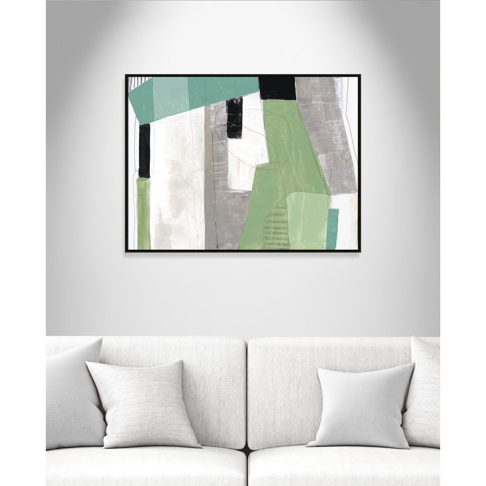 Evergreen Essence Print, No Mat, Espresso Floater Frame - Fine Art Canvas Print, 37.5" H x 49.5" W x 2" D
