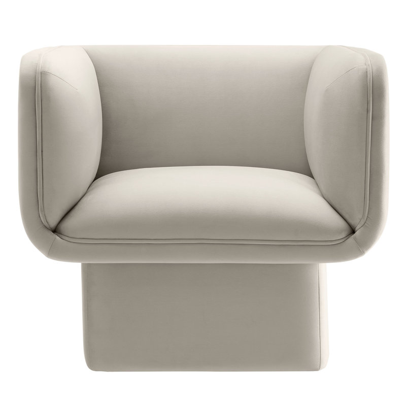 Tate Performance Velvet Accent Chair, Almond Velvet