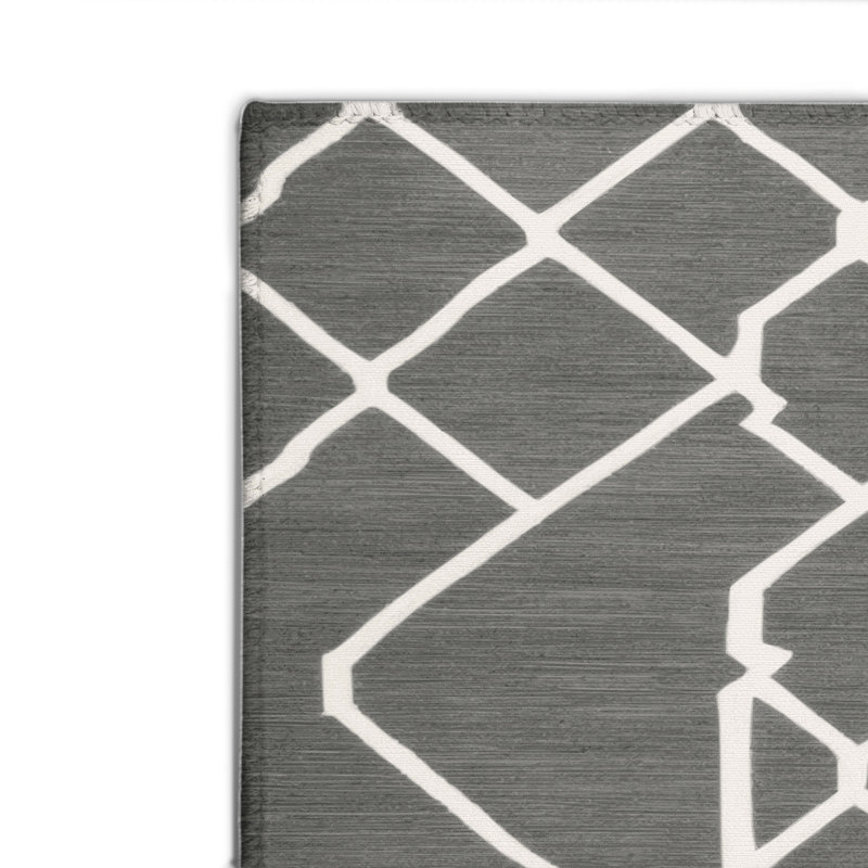 Tapis gris intérieur et extérieur Trellis, Rectangulaire 8 pi x 10 pi