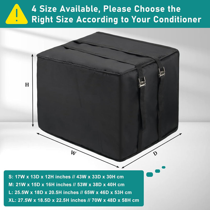 Freeze Protection Cover for Outdoor Window AC Insulation with 3 Layers
