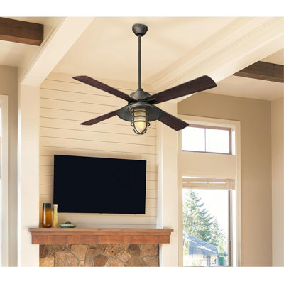 Westinghouse Porto, ventilateur de plafond à DEL de style artisanal avec lumière, 52 pouces