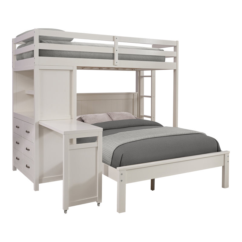 Lit mezzanine simple avec lit double Karol