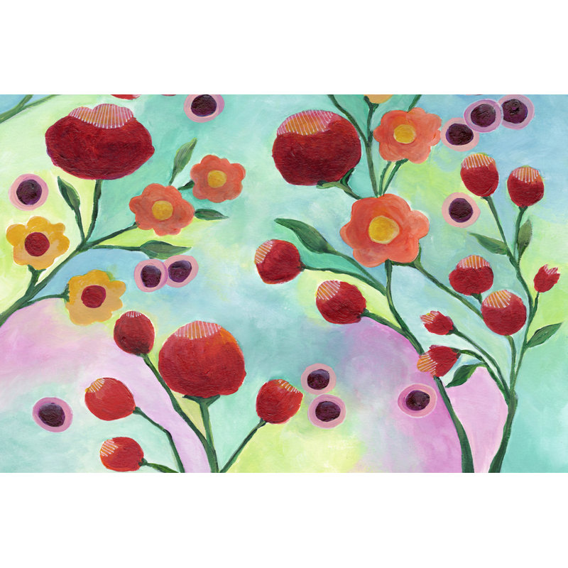Jambalaya Floral IV 1 Piece Wrapped Canvas Painting, 61cm H x 91cm W