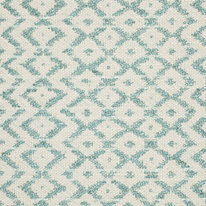 Cheslyn Fabric, Teal/Cream