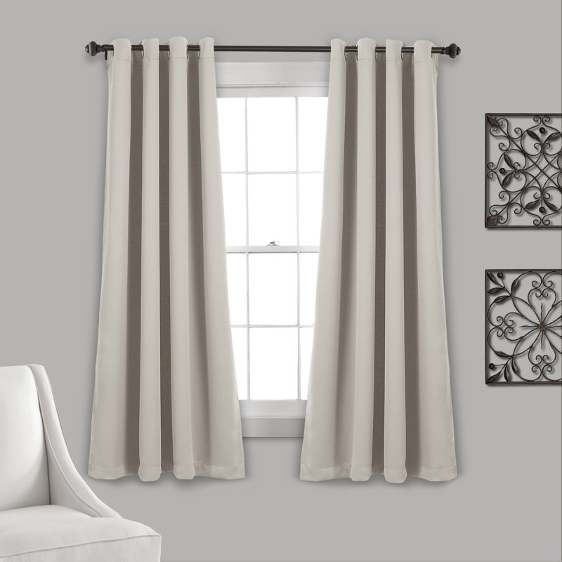 Blackout Curtain Pair, Wheat, 132cm W x 305cm L
