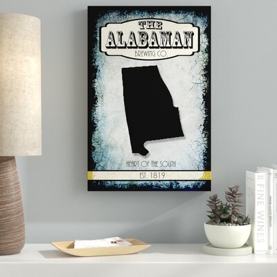 States Brewing Co Alabama' Graphic Art Print on Wrapped Canvas -  Ebern Designs, EBND3206 39247626