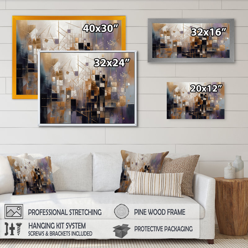 «Soft Color Composition I», reproductions d'art mural géométrique moderne, H 12 po x l 20 po x P 1 po