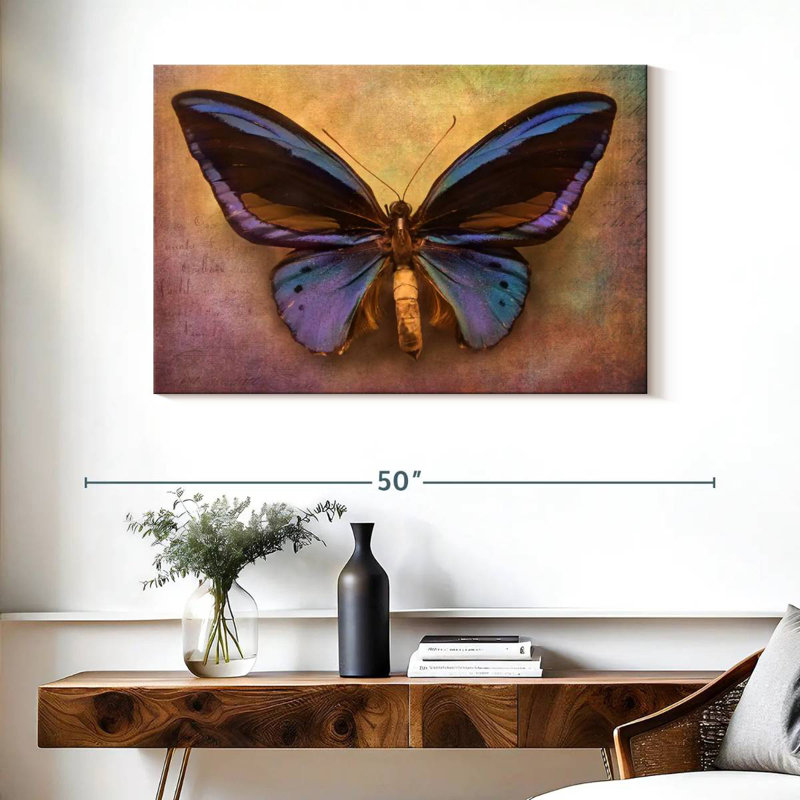 Brampt Purple Butterfly, 26" H x 39" W