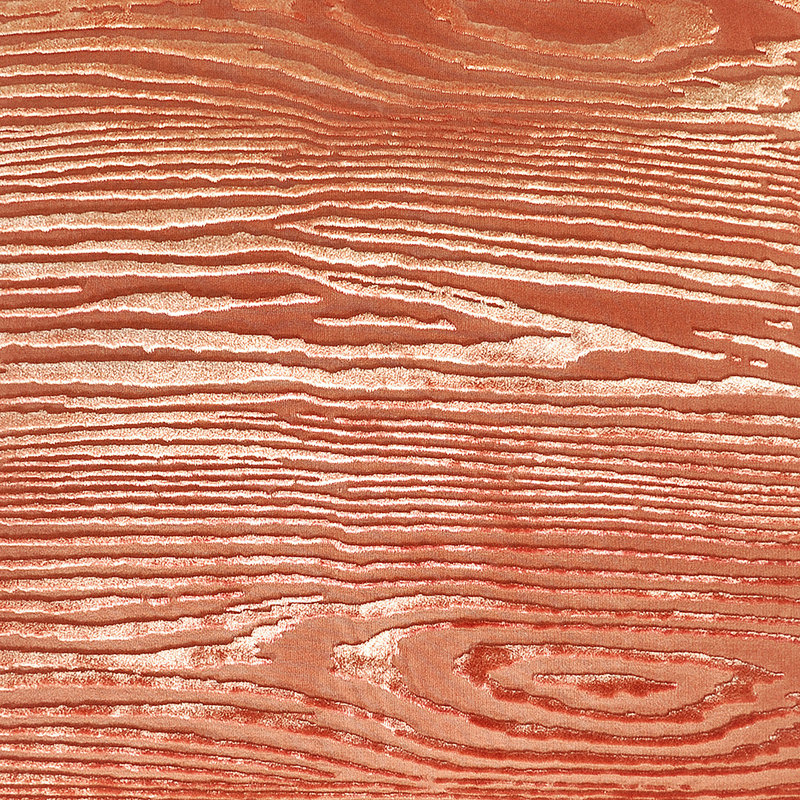 Woodgrain Velvet Throw, Mango