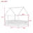 Full Wood House-Shaped Floor Bed with Fence, Pink-706281042