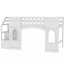 Lit mezzanine blanc avec matériaux et rangement-1805324911