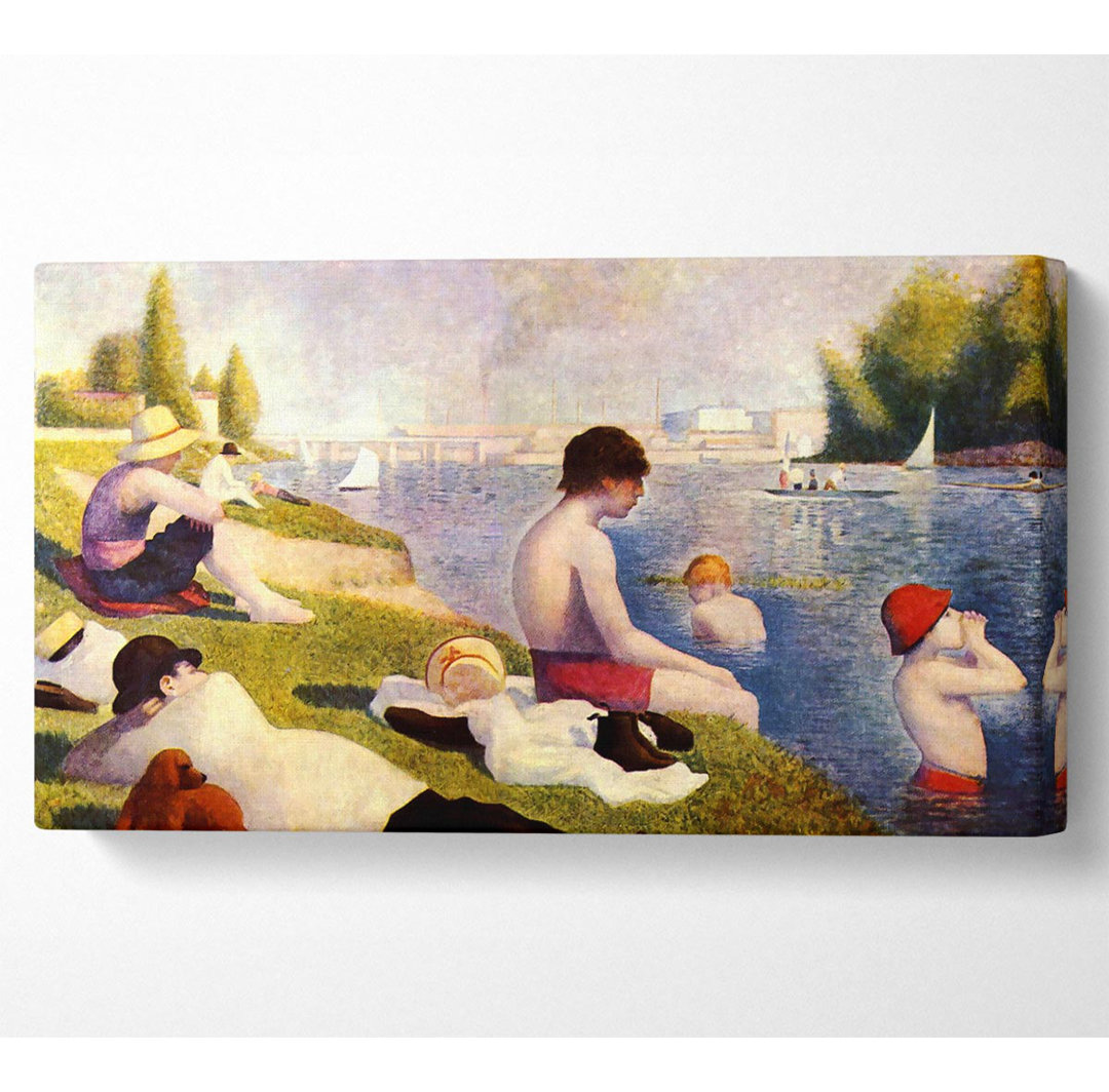 Nevil Seurat Ein Schwimmbad in Asnie'Re - Druck