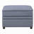 Grey Rectangle Storage Ottoman