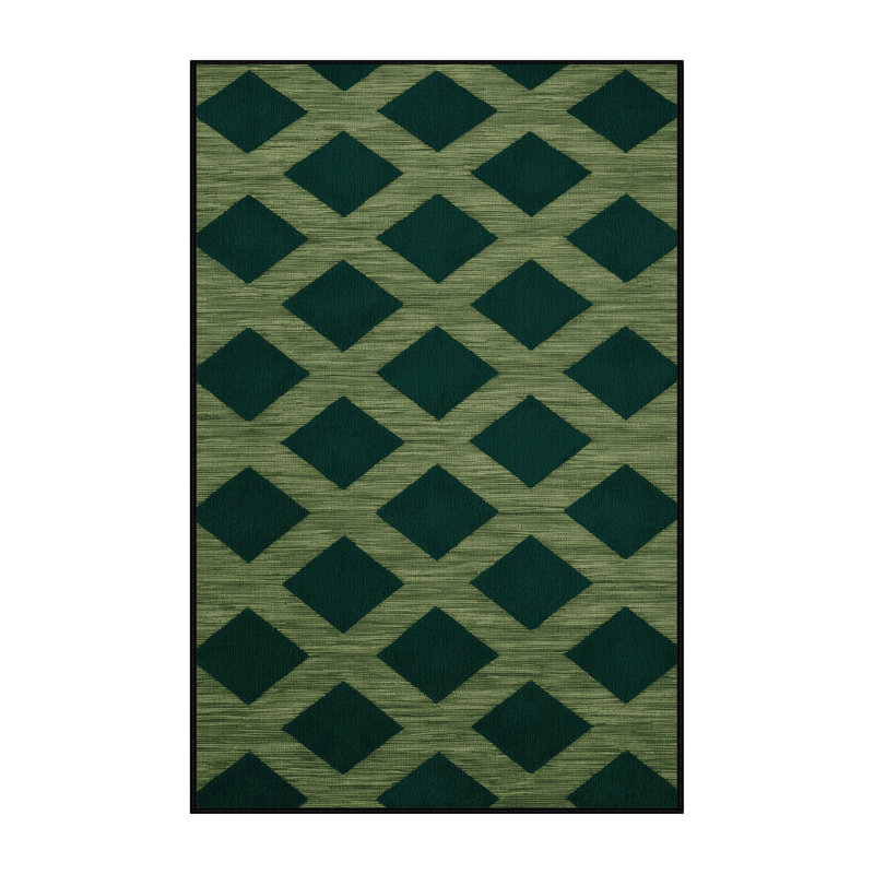 Tapis botanique brun lavable à la machine, Rectangle 6 pi x 9 pi
