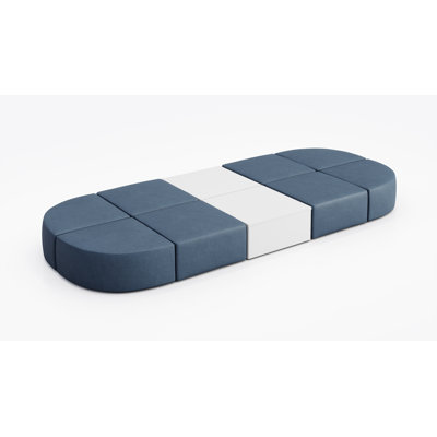 8 Person Modular Seating With Occasional Table-Vinyl