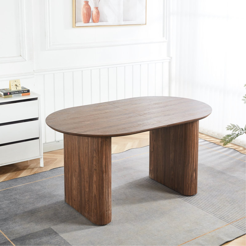 Table extensible, idéale comme table de salle à manger pour 4 à 6 personnes, pour le bureau ou le café, détails uniques, confortable et magnifique, conception à piédestal
