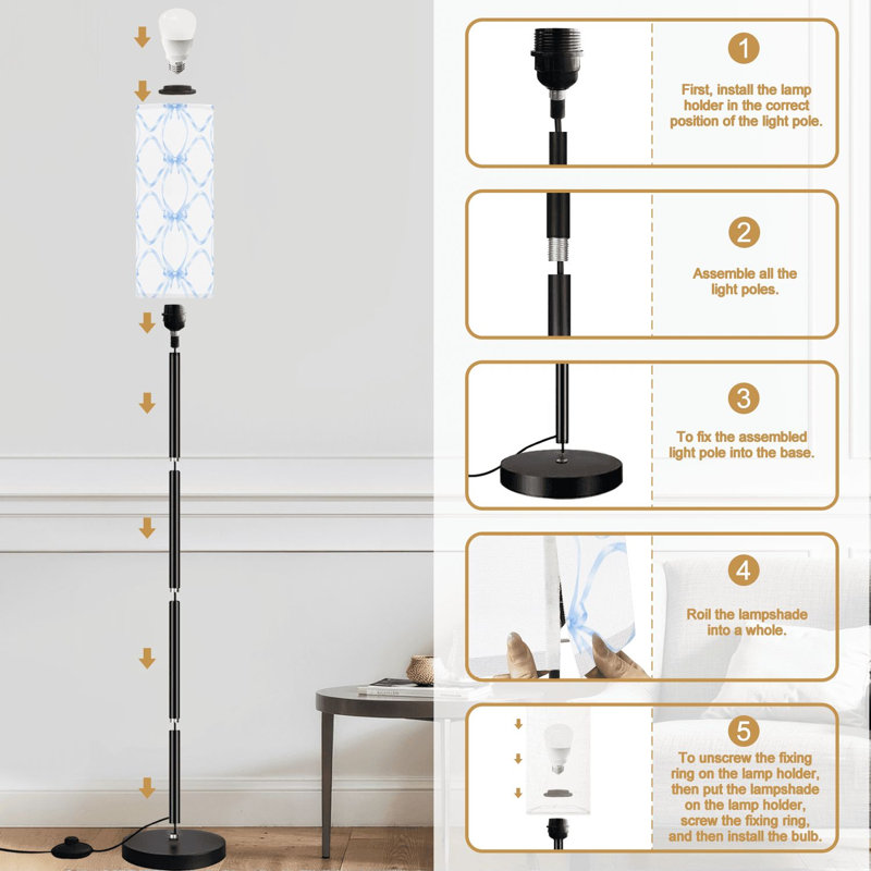Lampe sur pied coquetteBlue Rib Bow