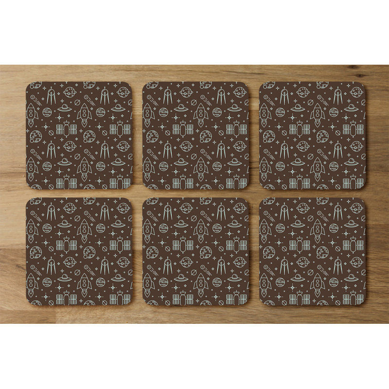 Square 6 Piece Coaster Set