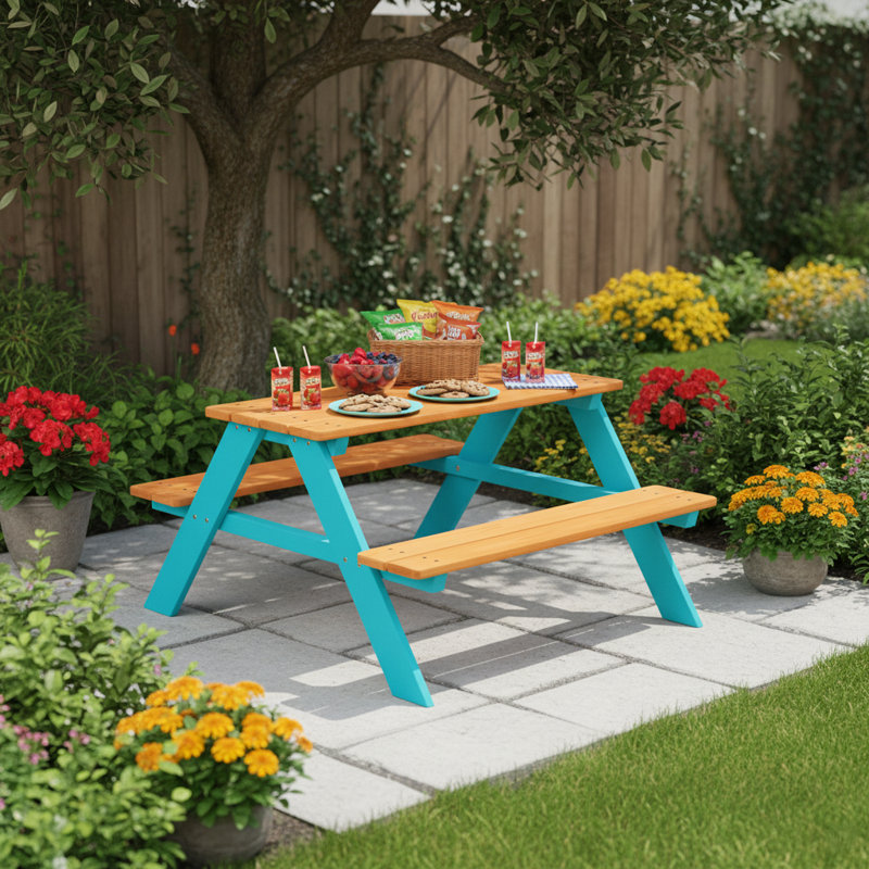 Ensemble de table de pique-nique et de banc pour enfants Teamson