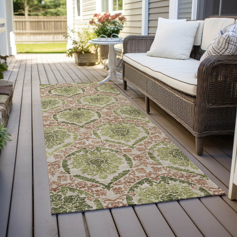Tapis intérieur / extérieur rectangulaire 1 pi 8 po x 2 pi 6 po Cederick, Tapis de couloir 2 pi 3 po x 7 pi 6 po