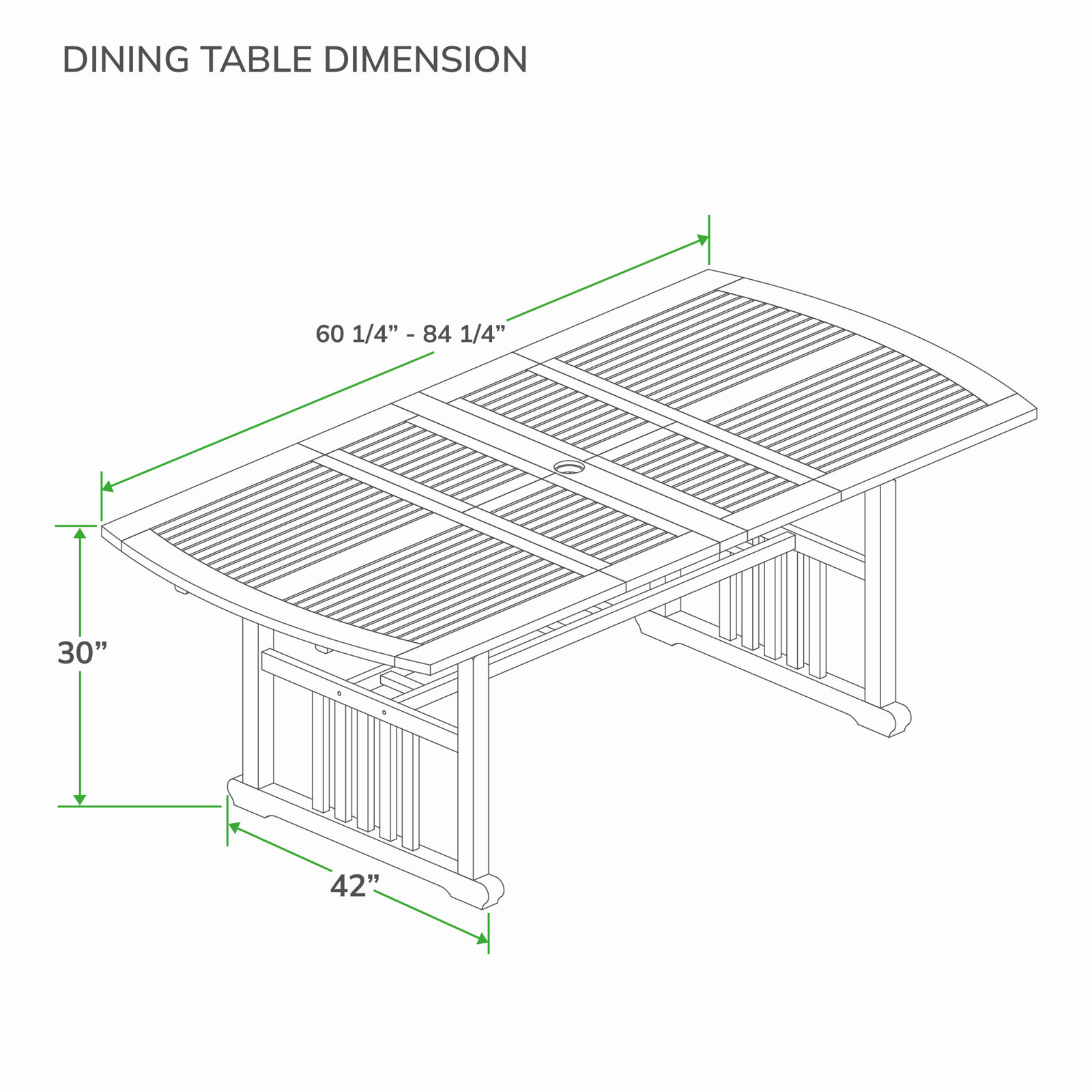 Carla 42" Teak Patio Dining Set