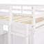 Lit mezzanine simple avec tiroirs, bureau et garde-robe - blanc