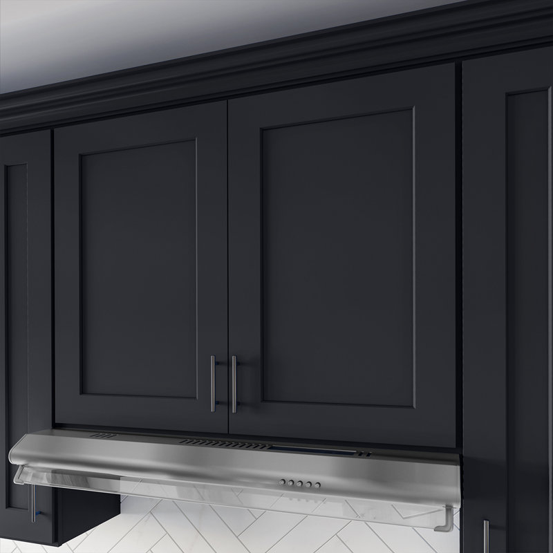 Armoire de cuisine en bois massif prête à assembler, H 36 po x l 36 po x P 12 po, Noir Shaker