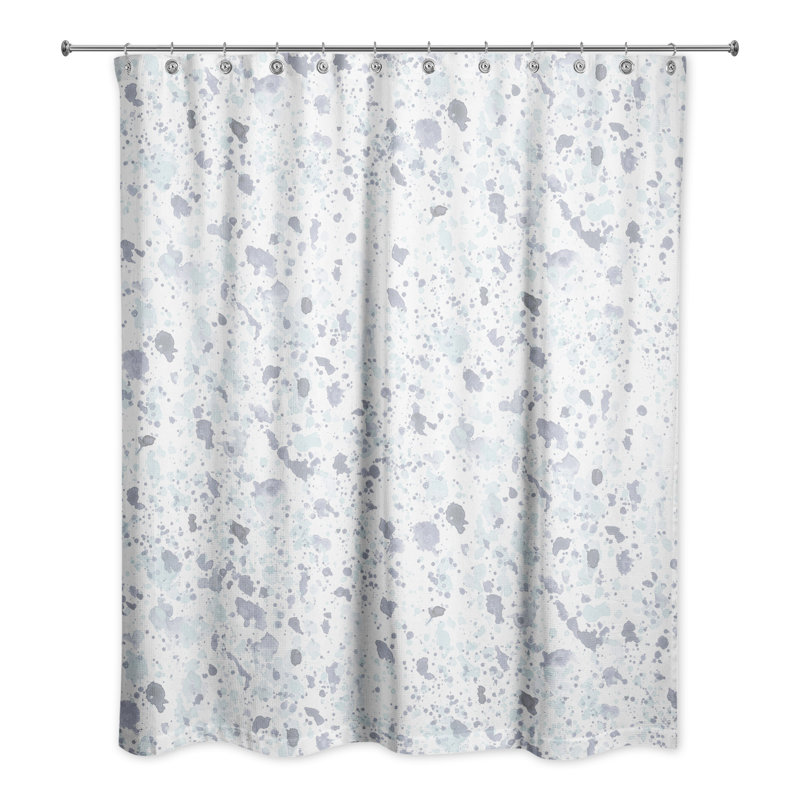 Rideau de douche simple Perine, Bleu foncé
