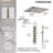  LED Bluetooth Music Thermostatic Rain Shower System with Dual Shower Heads and Handheld Sprayer-95462210