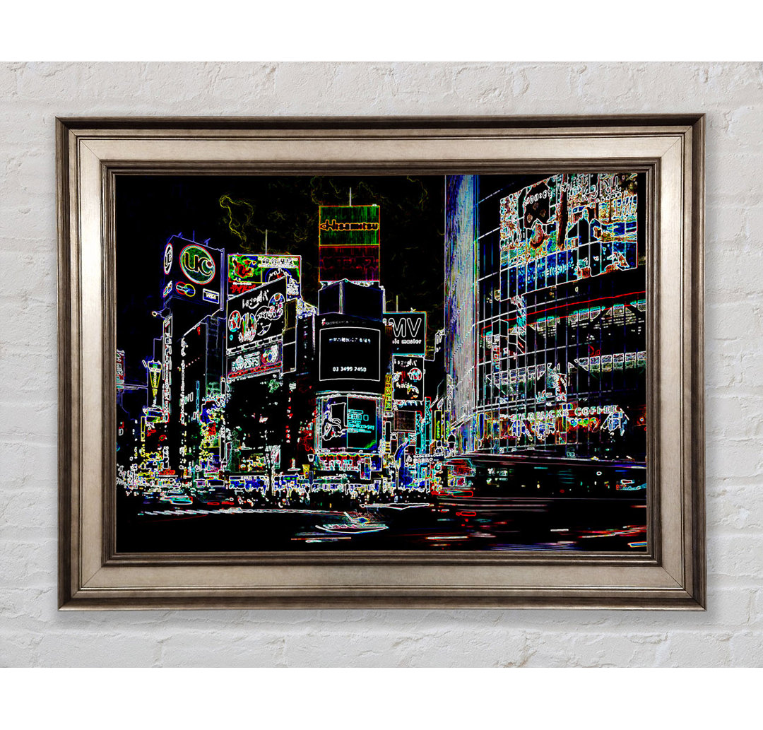 Gerahmtes Leinwandbild London Night Life Framed Print