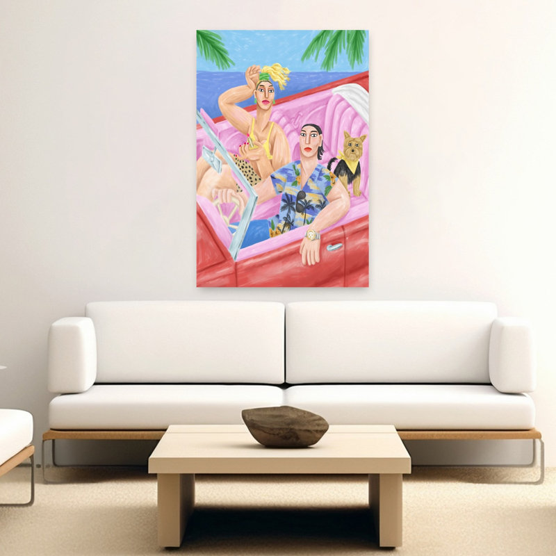 Art mural contemporain La Classe Ai Palavas, H 60 po x l 40 po