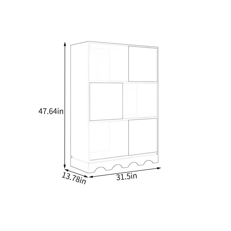 Bibliothèque standard H 47,64 po x l 31,5 po, Noir
