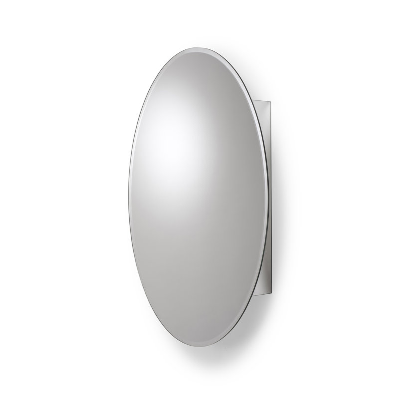 Cheshire 533 mm W 789 mm H Surface Mirrored Bathroom Cabinets with Mirror and 2 Adjustable Shelves
