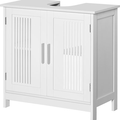 Armoire de salle de bain 2 portes à faible encombrement - Blanc