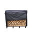 Porte-bûches robuste en bois Artibear pour support de bûches en métal